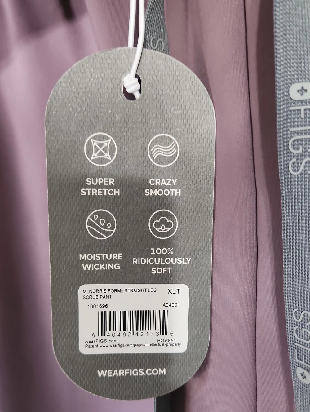 New Figs Men's Norris Straight-Leg Scrub Pant in Plum Size XLT (Retired color)